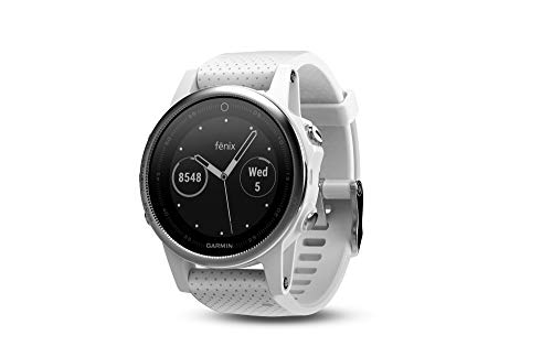 Garmin Fēnix 5S - Montre GPS Multisports Outdoor - Silver avec Bracelet Blanc Carrara (Reconditionné)