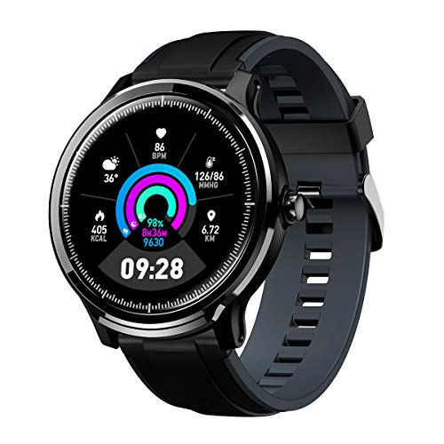 Montre Connectée Homme GOKOO Smartwatch Full Tactile Montre Sport Moniteur de Fréquence Cardiaque Calories Fitness Tracker Etanche IP68 Sportifs Montre Intelligente pour Android iOS (Gris foncé)