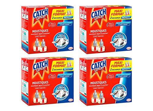 Catch Recharges Diffuseur Electrique Liquide Maxi Format - Lot de 4 - 90 Nuits