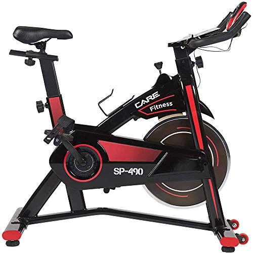 CARE FITNESS Vélo d'intérieur Droit CareFitness Spibike SP-490 - Vélo d'Appartement Confortable et Silencieux - Vélo Sport Biking Indoor avec réglage Amplitude articulaire.